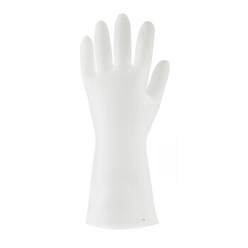 者也（ZYE）丁腈橡胶手套厨房洗碗防水防滑坚韧耐磨防护手套 白洗碗手套2双L码