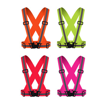 金诗洛 KSL109 反光背带 交通施工安全反光背心马甲 绿色-带弹力