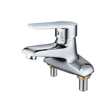 立新求精 两联面盆铜龙头LX-W3-06 大体洗脸盆水龙头4分 浴室台盆面盆冷热水龙头（定制）