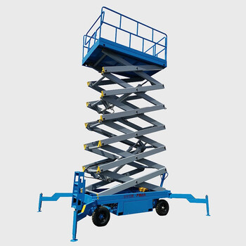 万尊 剪叉式升降机载重500kg升高14米高空作业检修台升降平台