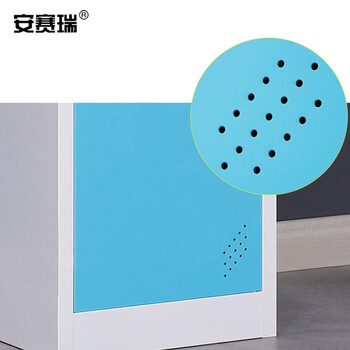 安赛瑞 储物柜 存储柜 带锁储存柜 1800×380×420mm 二门 蓝色 700297