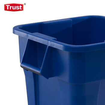 安赛瑞 圆形垃圾桶 塑料回收桶 150L 不带盖 蓝色 特耐适 TRUST THOR 企业可定制 710067