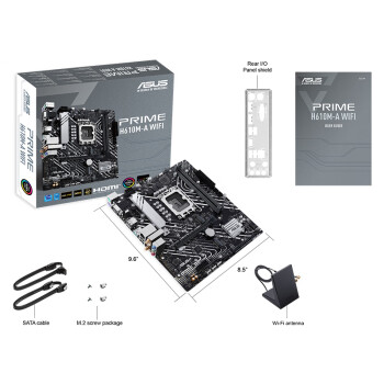 华硕（ASUS）PRIME H610M-A WIFI 支持DDR5  CPU G7400/G6900/12100F（Intel H610/LGA 1700） 