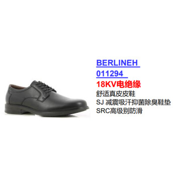 鞍琸宜(Safety Jogger) 绝缘鞋BERLINEH电工18KV电绝缘男真皮防滑 黑色 40 