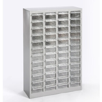 贺曼48抽透明色不带门零件柜元件柜抽屉式工具柜零件盒螺丝分类存储柜物料柜
