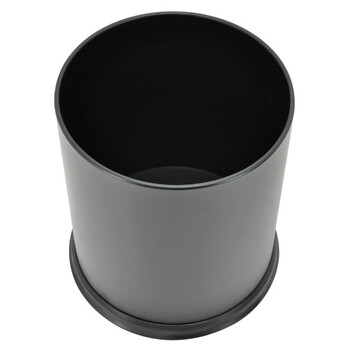 兰诗 CY136 圆形客房垃圾桶 酒店果皮桶铁烤漆房间桶可定制 黑桃木纹10L