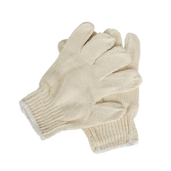 大杨032棉纱手套 10双/扎 工地装卸维修防滑耐磨吸汗21支密针纱细线劳保防护手套 定制