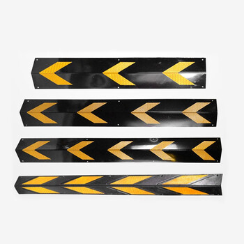 知旦 橡胶护角条 直角护角 高80cm停车场墙角保护条交通标志反光保护条可定制 601503 厚度6mm