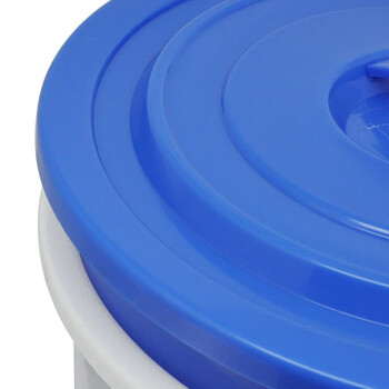 益美得 YJ-E131 金属提手大水桶工业垃圾桶圆形带盖大号 蓝色100L