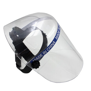 者也 （ZYE）电焊面罩头戴式透明面屏 防溅油防飞溅面罩 厨房炒菜防护面罩焊工防护面屏防飞沫 透明面罩