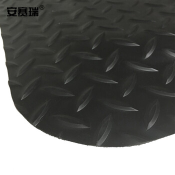 安赛瑞 防滑地垫 发泡PVC耐磨脚垫 工厂车间办公区域 黑色 60×100cm 企业定制 710197