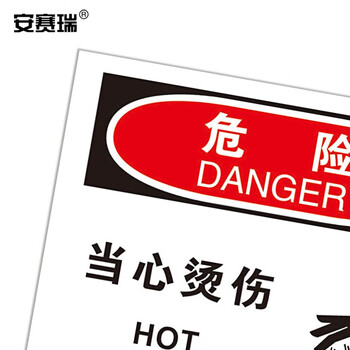 安赛瑞 安全警示标识（危险-当心烫伤）OSHA标准 危险类标识 250×315mm 31283