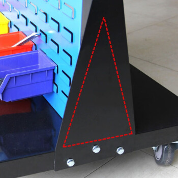 万尊 工具架五金收纳架方孔挂板多功能洞洞板置物整理架移动单面三层+挂钩套餐WZ-GGT-02
