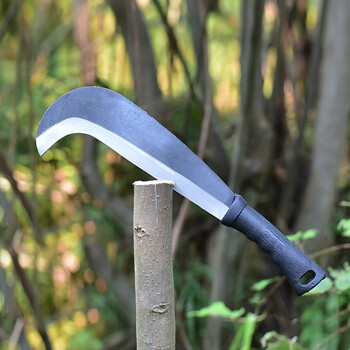 益美得 FW-1010  除草工具镰刀割草刀长柄大镰刀农用砍柴刀 塑柄小勾刀