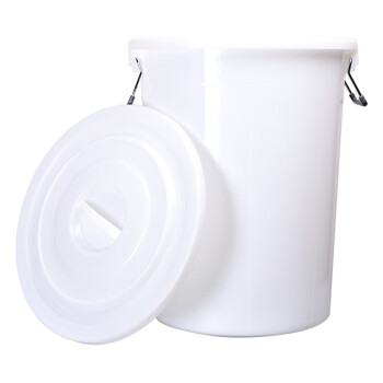 贺曼工业水桶白色160L塑料水桶外径560*700mm储水桶工业圆桶含盖