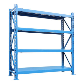 恒载重型货架仓储展示架储物架置物架子承载1吨可定制蓝色200*60*200四层副架