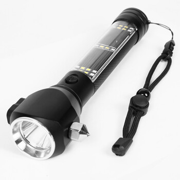 趣行 10合1救生破窗锤 加强版带警报多功能安全锤强光手电筒 车用消防逃生锤破窗器 车载充电器应急救援