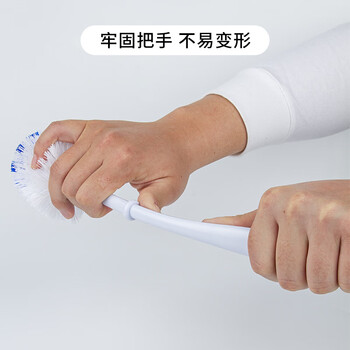 世家软毛马桶刷 塑料洗厕所刷子加长多用清洁刷大刷头卫生间壁挂式