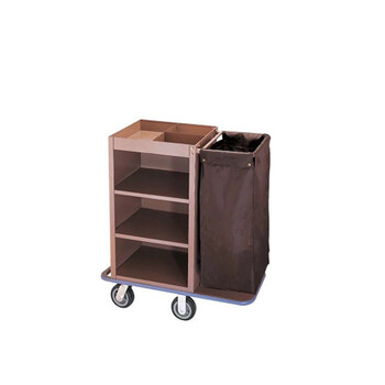庄太太【带门盖布草车】新布草车酒店双边客房工作车收纳布草车房口车清洁服务车推车  