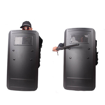 者也 防暴盾 保安防护盾牌手持方形防卫盾安保器材 铝合金防爆盾 黑色