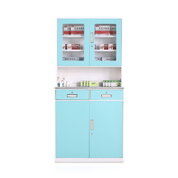 贺曼储物柜药品柜西药柜仪器柜展示柜不锈钢台面850西药柜