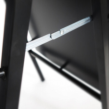 鸣固 户外双面落地折叠活动广告架 海报铁质kt板展架 手提海报展示架黑色单面90*120cm