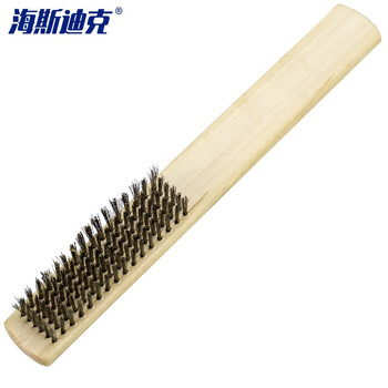 海斯迪克 HK-502 木柄钢丝刷 工业除漆除锈刷金属清洁刷