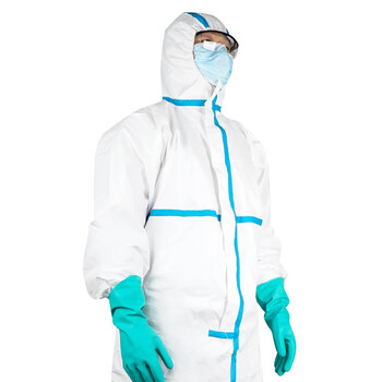 大杨382一次性防护服 2XL码1件 贴条款 加厚连体带帽无纺布防尘防飞沫隔离工作服 定制