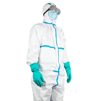 大杨382一次性防护服 2XL码1件 贴条款 加厚连体带帽无纺布防尘防飞沫隔离工作服 定制