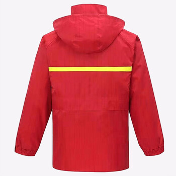 者也 （ZYE） 男女防静电雨衣雨裤套装户外骑行雨衣加厚防水透气雨衣可定制 红色 M码