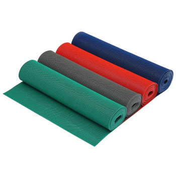 益美得 YK091 镂空防滑地垫塑胶垫S型网格防水垫子地毯脚垫绿色5mm 1.6米宽