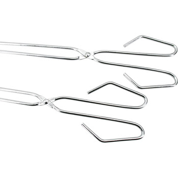 海斯迪克 HKQJ07 不锈钢色垃圾夹 夹拾物器 取物器食物夹 碳夹 环卫垃圾夹 55cm