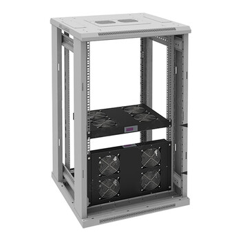 蓝邮机柜散热风扇1U19英寸服务器交换机调制器散热智能切换温控器风扇单元安装机房通风散热风机