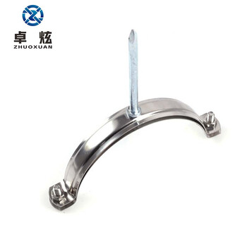 卓炫（ZHUOXUAN）不锈钢管卡 排水抱卡箍钉卡五金工具配件加厚管卡 K110普通钉管卡（50个装）