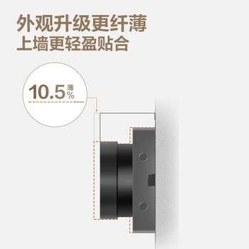公牛（BULL）明装轨道插座 轻薄款GB3 可移动墙壁插座壁挂式插座 免开槽 50厘米轨道+3个五孔适配器开关 墨云灰