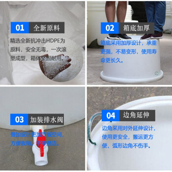领象 大水桶牛筋塑料桶 圆形收纳桶大容量水桶酒店厨房工业环卫物业大号垃圾桶 低腰款 900L