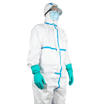 大杨382一次性防护服L码+面屏+护目镜+鞋套防护组合 1套 防护包套装隔离服