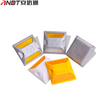 安达通 反光轮廓标 铸铝道钉突起凸起公路减速指引路标反光标交通设施 塑料单面道钉