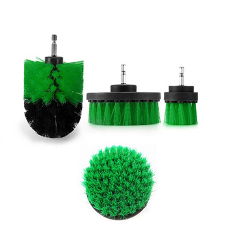 金诗洛 KSL1007 电钻刷子 电钻清洁地毯瓷砖水槽机械清洁塑料丝清洁毛刷 绿色2寸