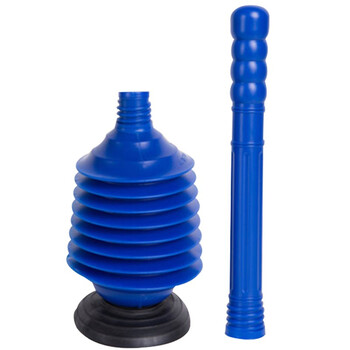 海斯迪克 HK-8037 马桶吸 橡胶皮抽子 通马桶下水道疏通器 蓝色塑料柄+黑色底吸泵