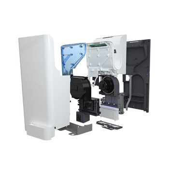 艾克（AIKE）挂壁式烘手器双面喷气式高速干手器 商用卫生间烘手机干手机智能全自动感应烘手器 K2035 白色