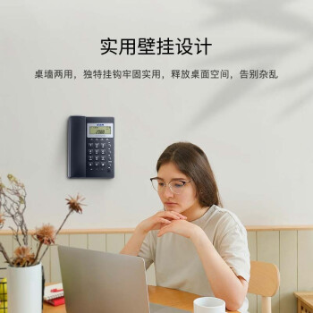步步高（BBK）电话机座机 固定电话 办公家用 经久耐用 座式壁挂式双用 HCD6082雅白