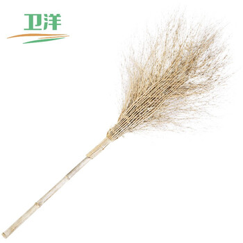 卫洋 WY-563 手工扫把环卫大扫把竹扫把户外扫院子物业工厂扫帚清洁笤帚升级款竹柄无叶大扫把落叶丝5个装