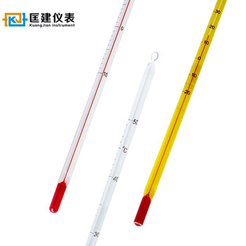 匡建仪表（CONJANT） 玻璃温度计 五支装（-20~110℃）红水煤油液体水温计可过检