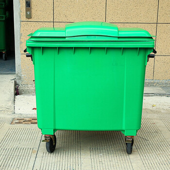 伏兴 环卫垃圾车大号垃圾桶带盖医疗垃圾桶手推保洁清运车带轮定做 颜色备注2个起订 1100L手推垃圾车