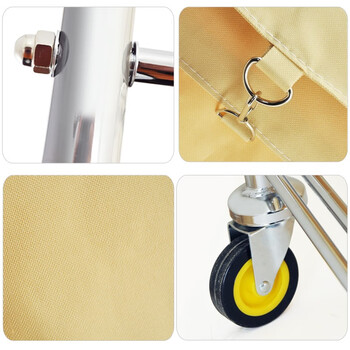 益美得 D-026 酒店宾馆布草车物业清洁工具车手推车衣物收集车 大号不锈钢管（黄色）