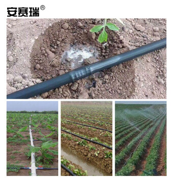 安赛瑞 内镶圆柱式滴灌管农用温室大棚滴管  节水滴灌带直径16mm 500米 滴片间距20cm 壁厚0.6mm 710751