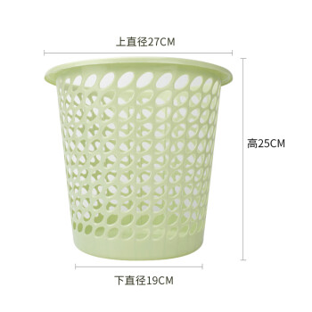 海斯迪克 HKL-6 商用垃圾篓 简约时尚纸篓 镂空垃圾桶 厨房卫生间塑料垃圾桶颜色随机（1个）
