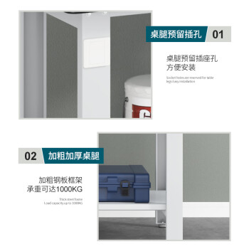 知旦重型工作台ZD8168装配维修桌钳工操作台1.2米平二抽加层板