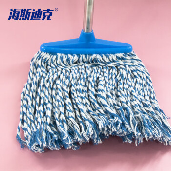 海斯迪克 HKLY-28 宽蓝白棉纱布拖把 吸水大拖布 水泥地棉布墩加厚宽拖把